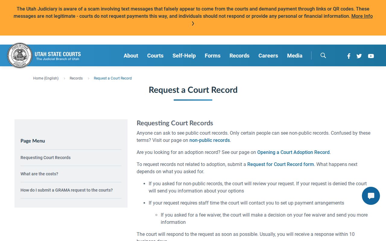 Summit County court records request channels and form instructions